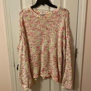 Crown and Ivy Colorful Chenille Sweater XXL